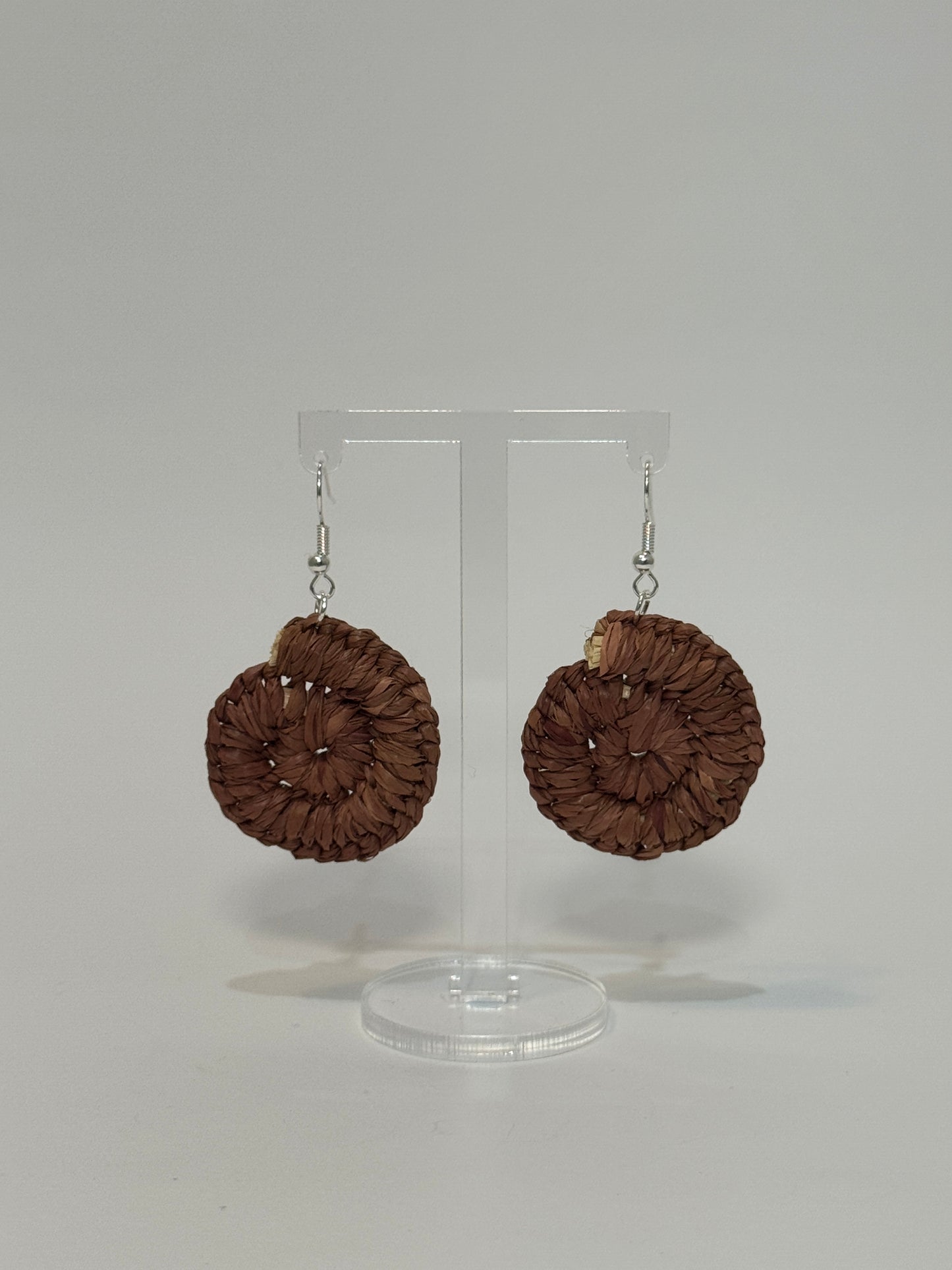 Basic Mini Chocolate Woven Earrings