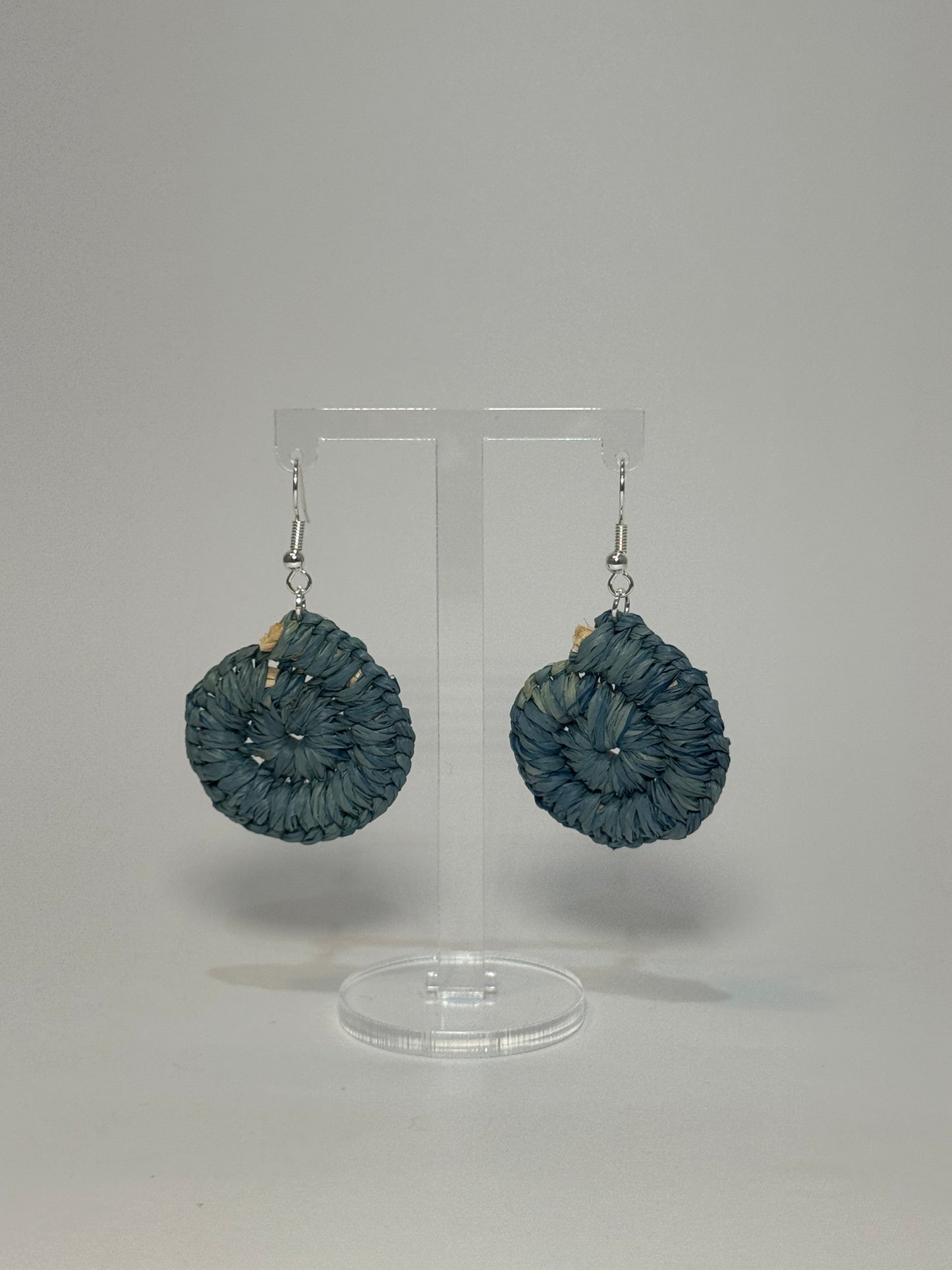 Basic Mini Denim Woven Earrings