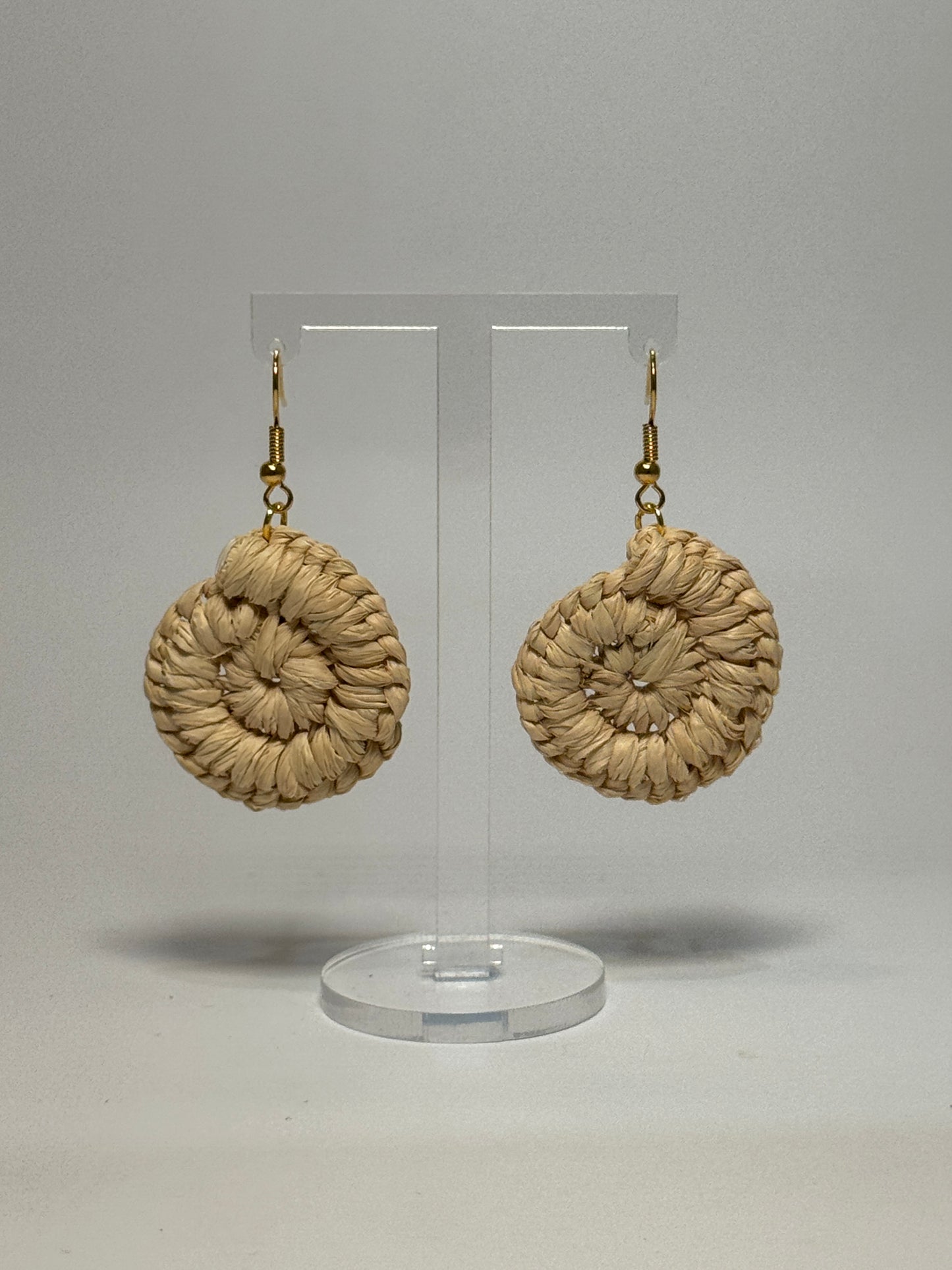 Basic Mini Natural Woven Earrings