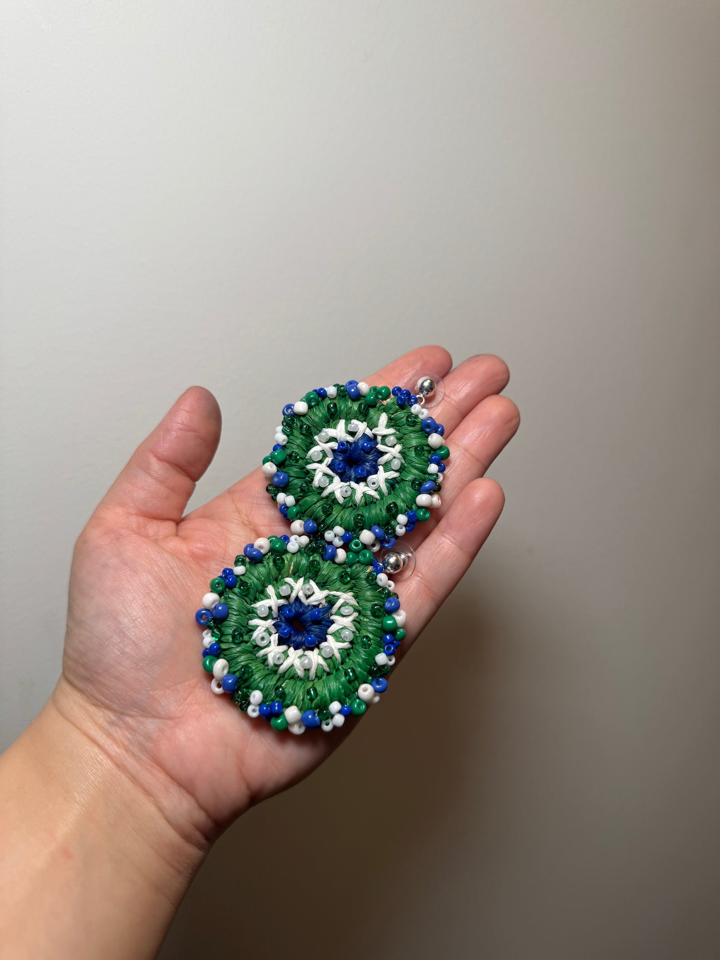 TSI Beaded Woven Regular Earrings