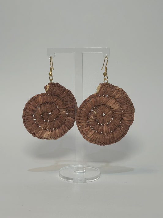 Basic Regular Chocolate Woven Earrings