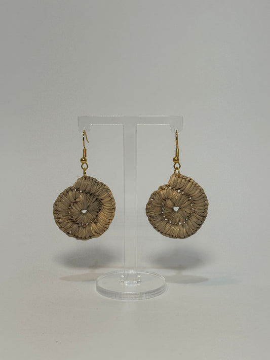 Basic Mini Grey Woven Earrings