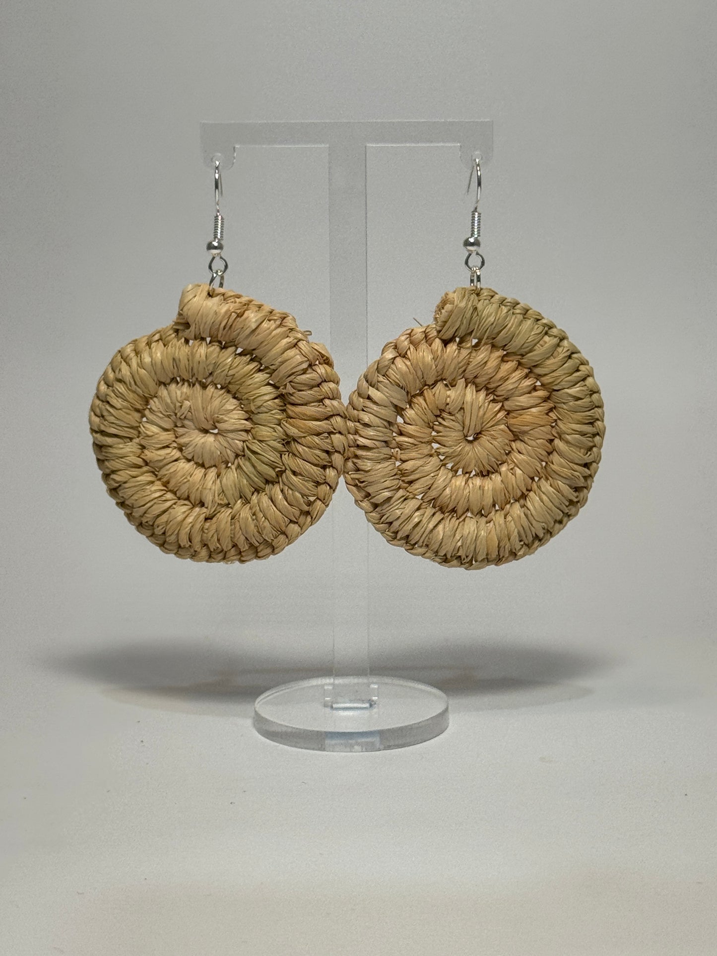 Basic Regular Natural Woven Earrings
