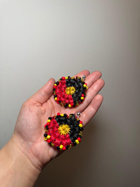 Aboriginal Beaded Woven Regular Earings