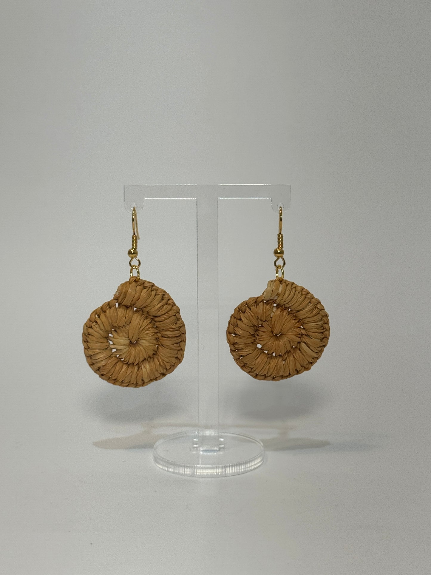 Basic Mini Ochre Woven Earrings