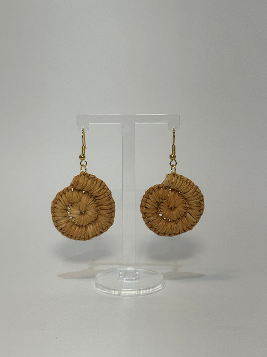 Basic Mini Ochre Woven Earrings